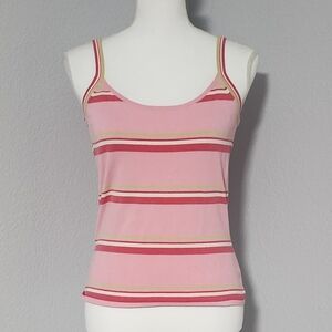 Vintage Y2K August Silk Knits Silk Blend Pink Baby Tee Size Small